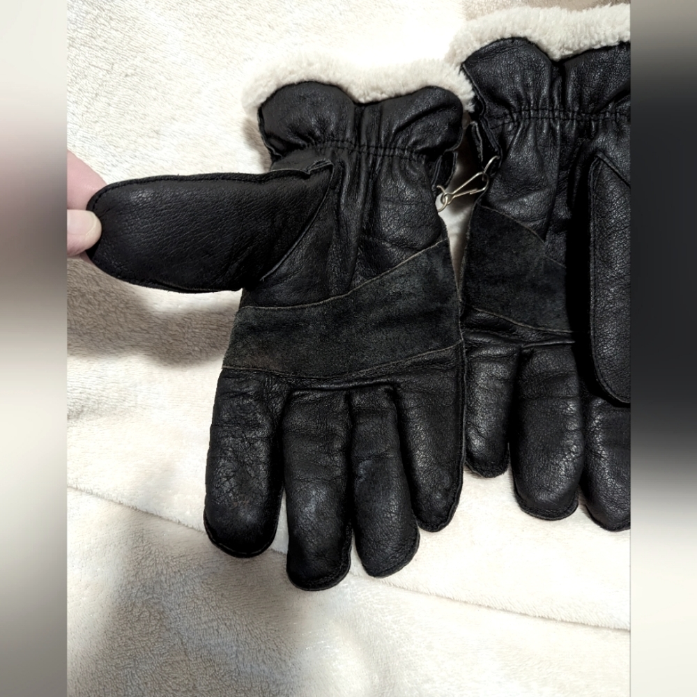 Black Leather Men's Gloves